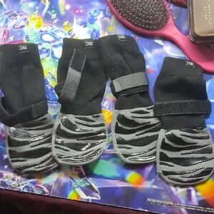 Black and Gray Dog Boots
